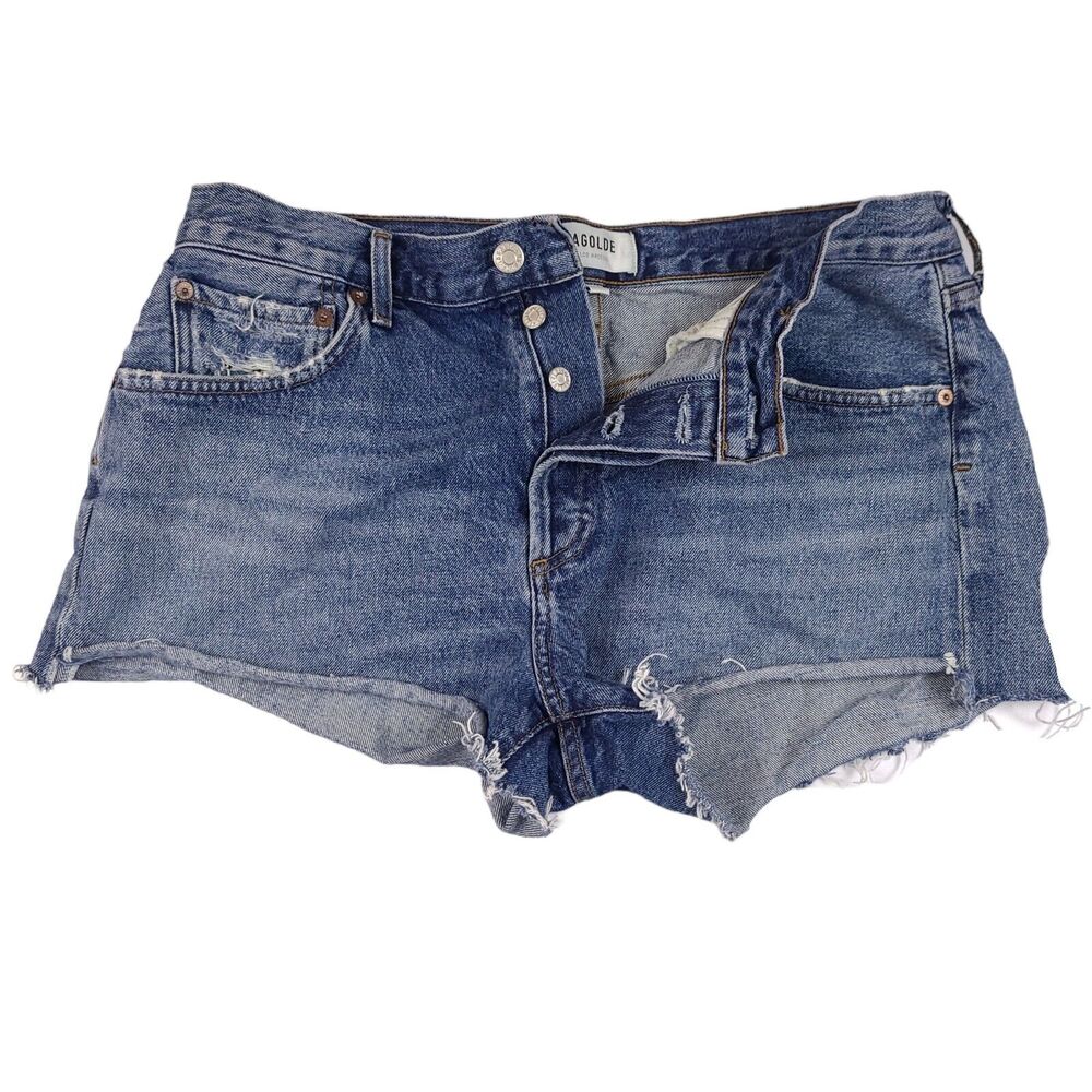 AGolde Parker Jean Shorts Size 30 Cut Off Adriano Goldschmied Denim